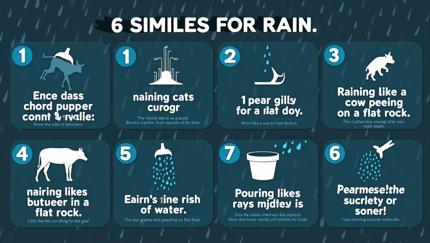 Similes for Rain